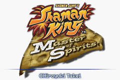 Shaman King: Master of Spirits title screen for GameBoy Advance